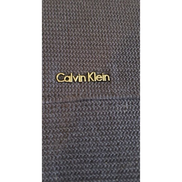 Calvin Klein Mens 1/4 zip Cotton Knit Athletic Wear Performance Pullover XL Navy - Picture 7 of 10